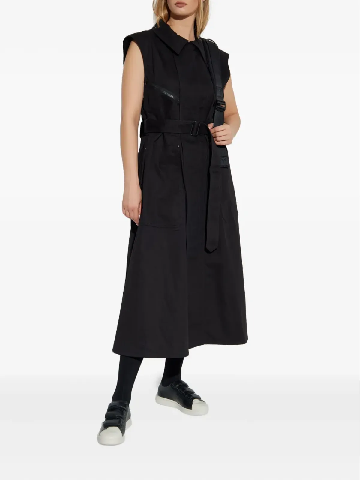 Y-3 ベルト付きミディドレス - 画像3