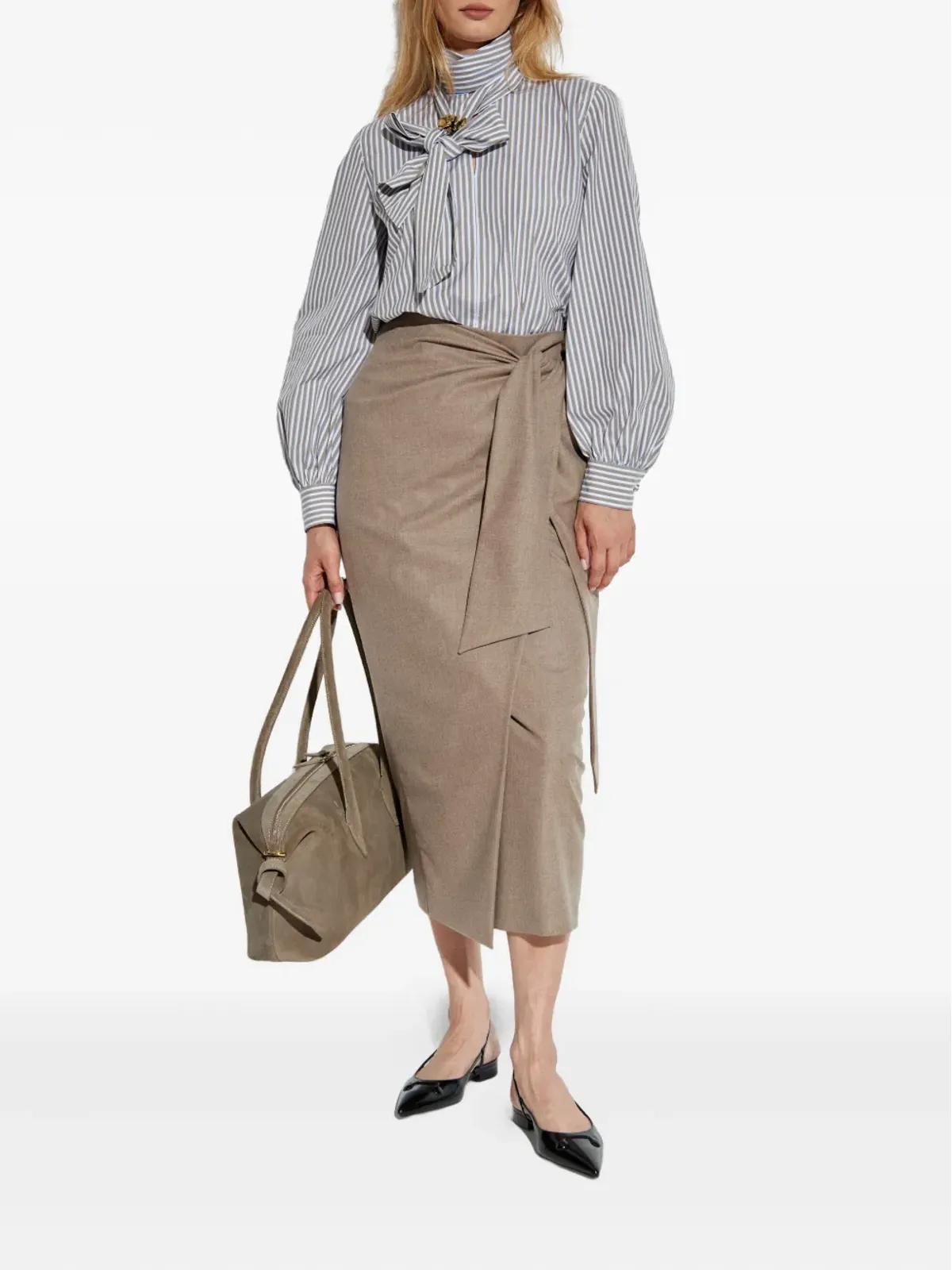 Max Mara ラップタイ ミディスカート - 画像2
