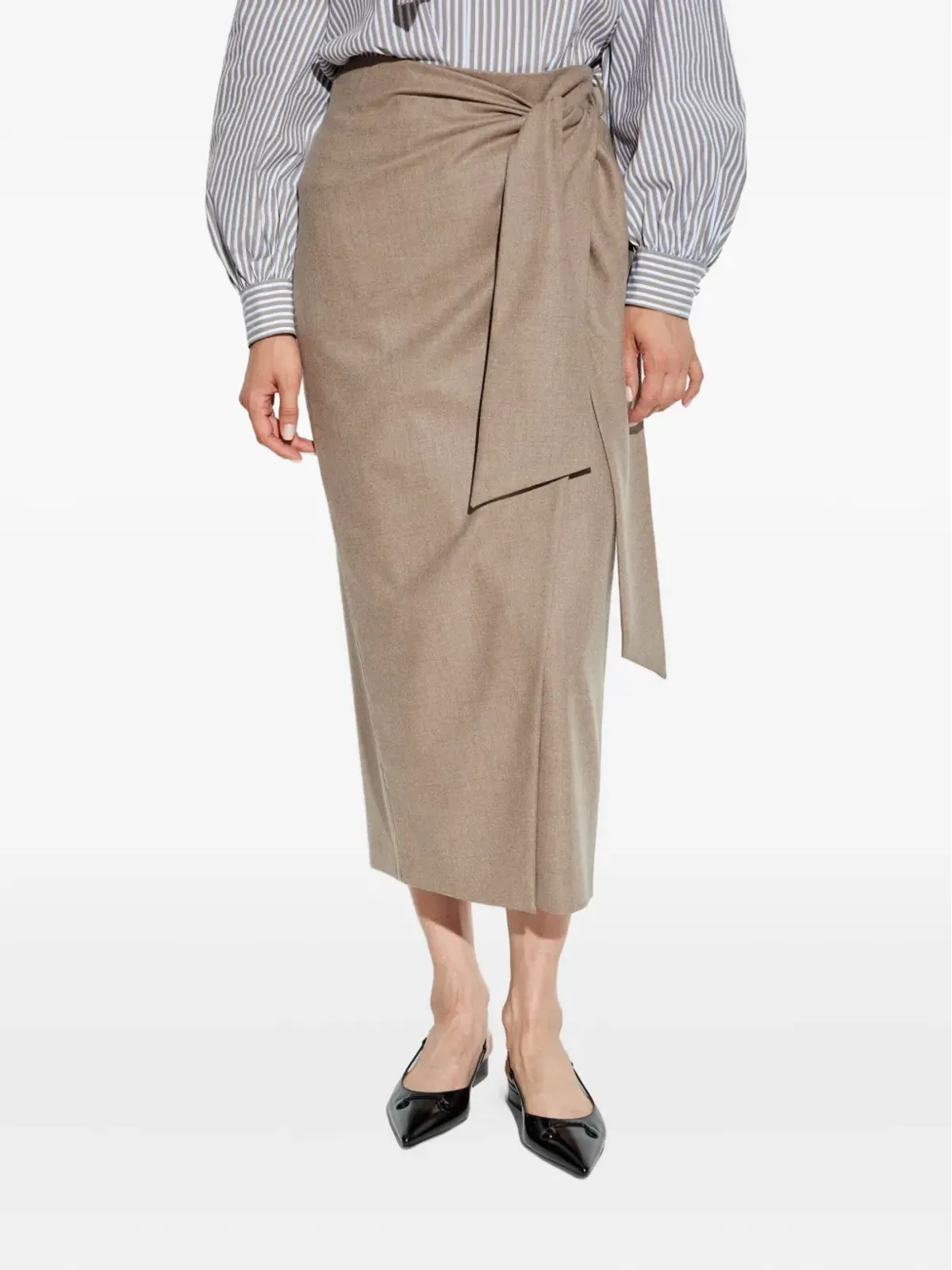 Max Mara ラップタイ ミディスカート - 画像3