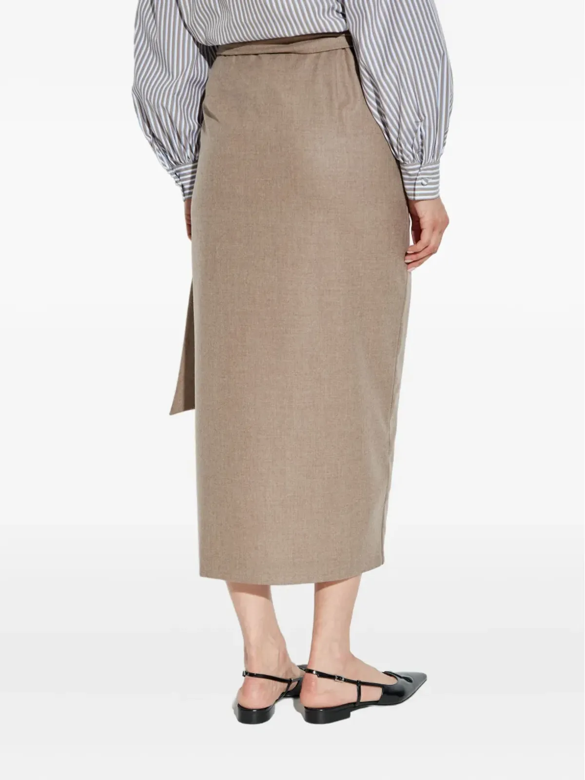 Max Mara ラップタイ ミディスカート - 画像4
