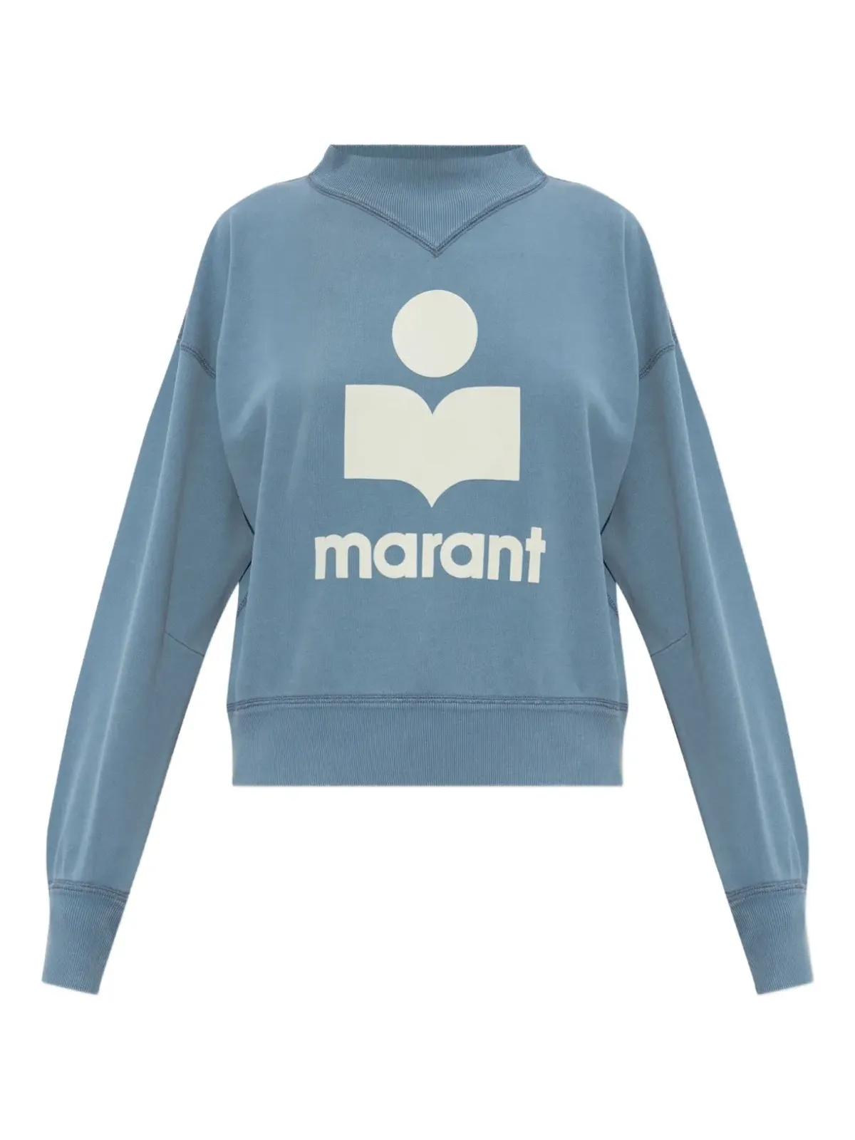 MARANT ÉTOILE ロゴプリント コットン混紡 スウェットシャツ - ブルー - 画像1