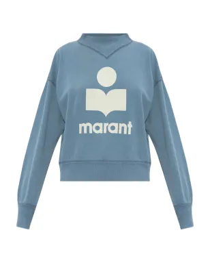 MARANT ÉTOILE ロゴプリント コットン混紡 スウェットシャツ - ブルー - サムネイル1