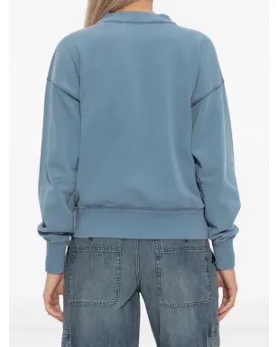 MARANT ÉTOILE ロゴプリント コットン混紡 スウェットシャツ - ブルー - サムネイル4