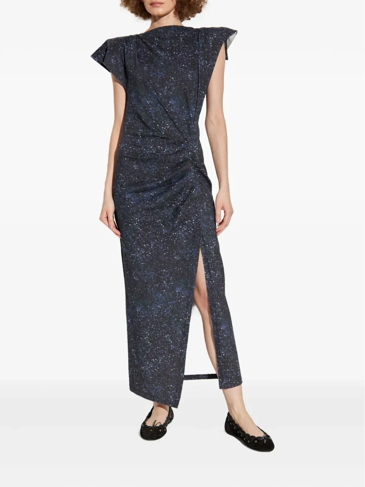 ISABEL MARANT プリント柄サイドスリットドレス - 画像5