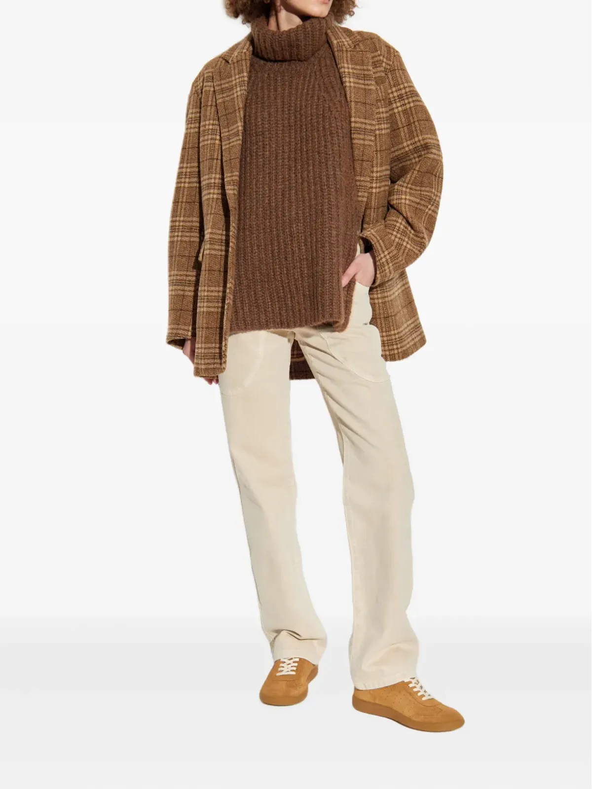 MARANT ÉTOILE Limiza チェック柄ウールコート - 画像2