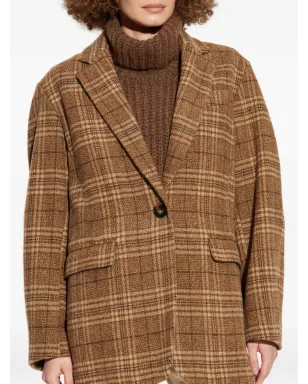MARANT ÉTOILE Limiza チェック柄ウールコート - サムネイル3