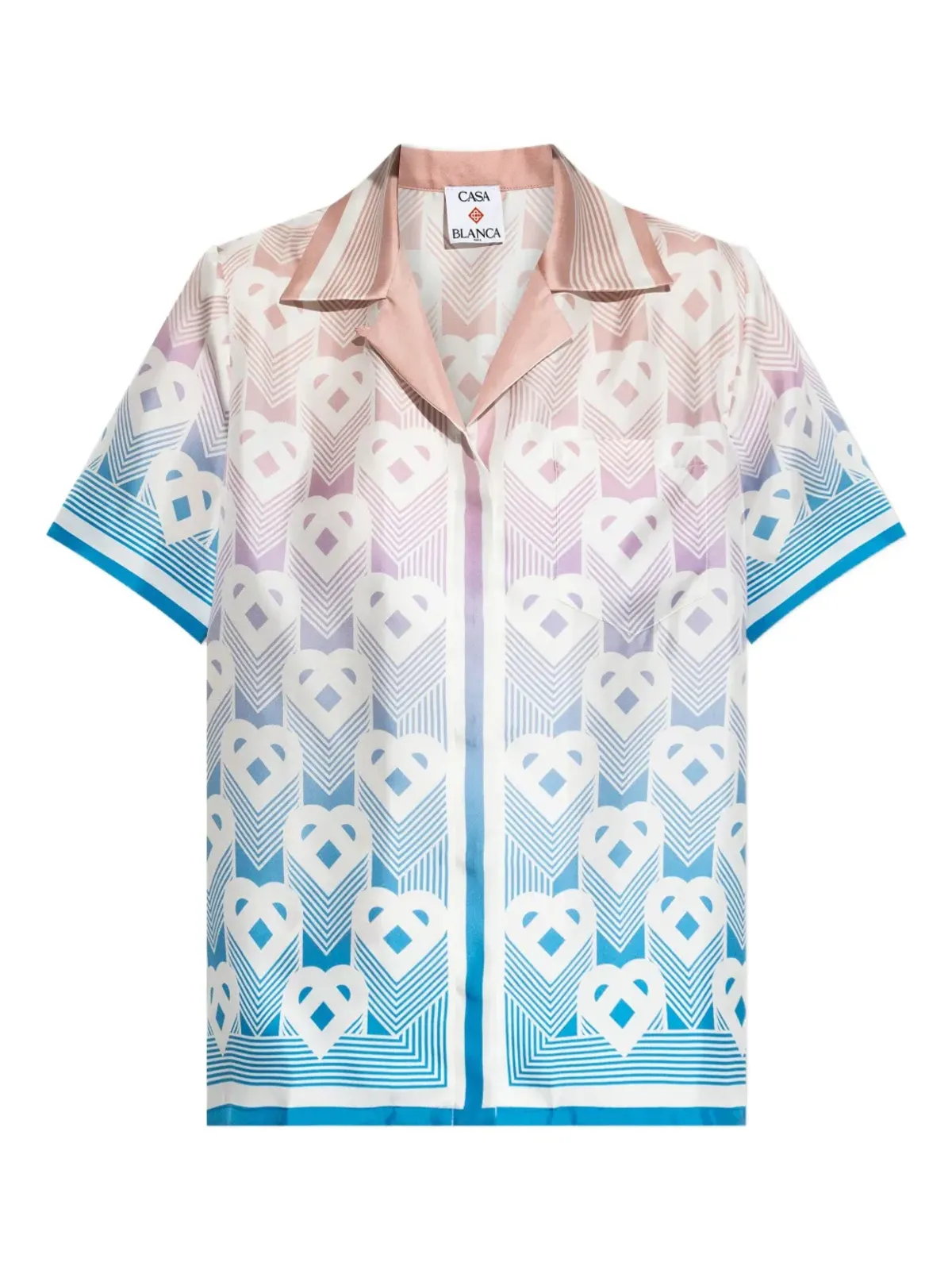 Casablanca ハートモノグラム シルクシャツ - 画像1