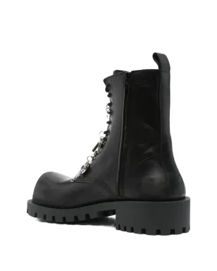 Balenciaga ハマー レースアップブーツ - ブラック - サムネイル3