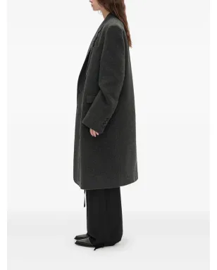 Ann Demeulemeester Viv ボタン付きカフ コート - Grey - サムネイル5