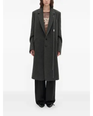 Ann Demeulemeester Viv ボタン付きカフ コート - Grey - サムネイル2