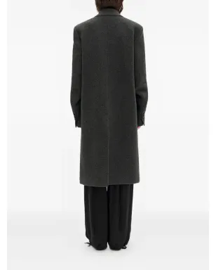 Ann Demeulemeester Viv ボタン付きカフ コート - Grey - サムネイル4