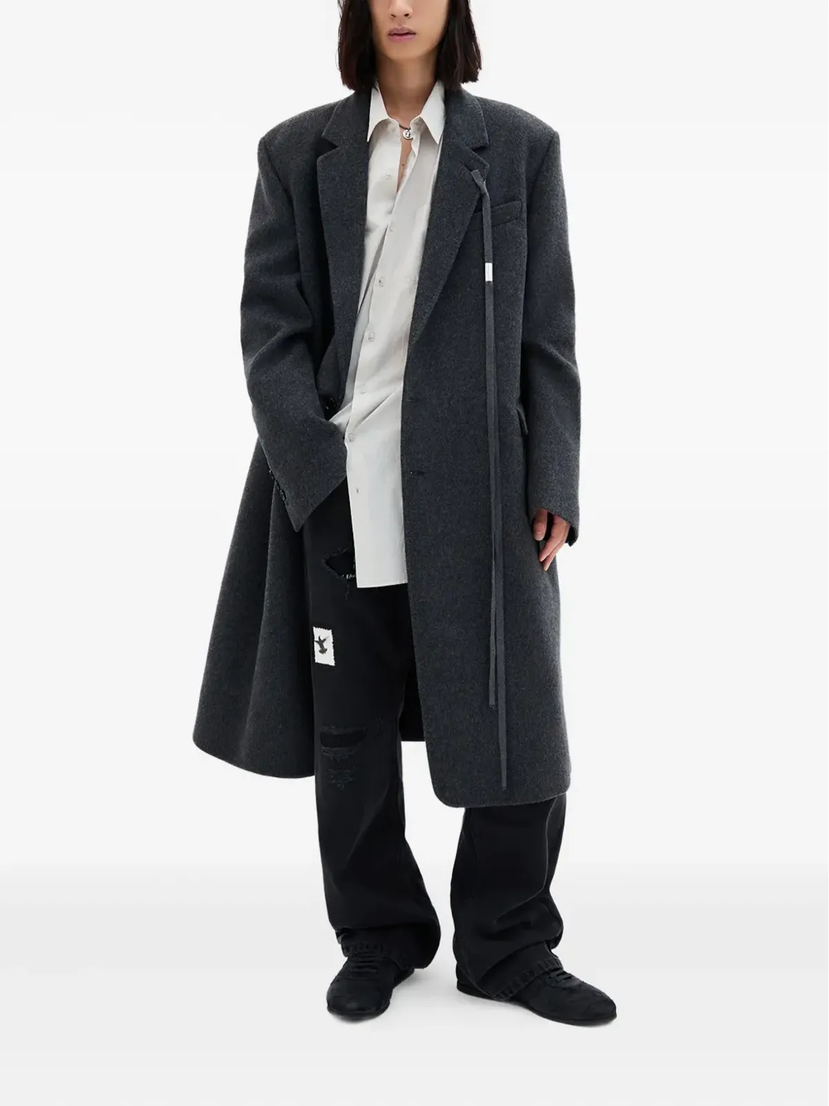 Ann Demeulemeester Viv シングルブレストコート - 画像2