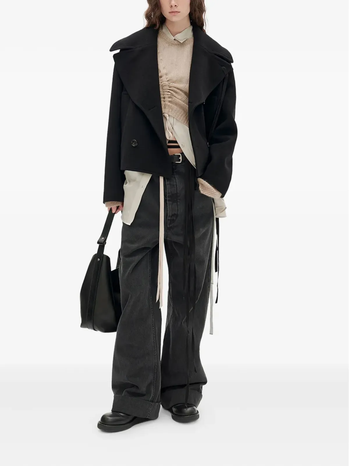 Ann Demeulemeester 長袖ジャケット（ブラック） - 画像2