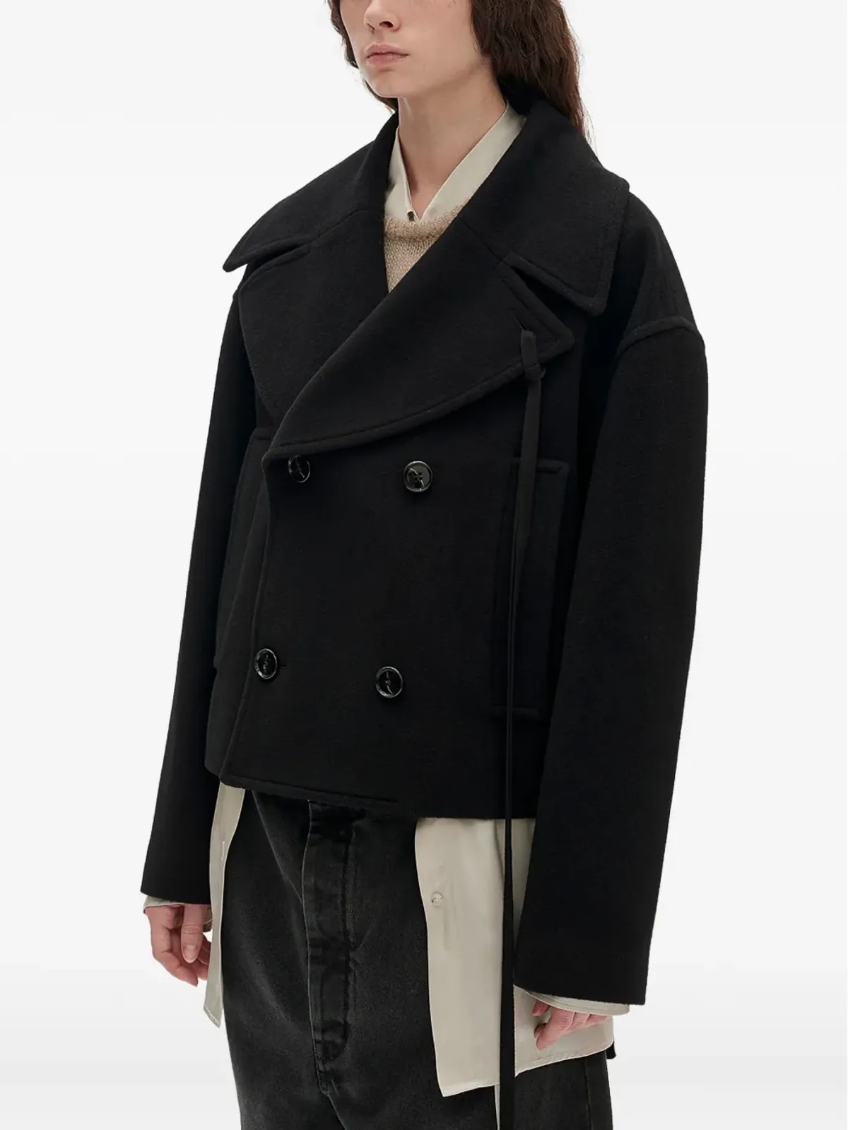 Ann Demeulemeester 長袖ジャケット（ブラック） - 画像3