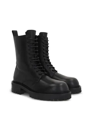 Ann Demeulemeester Skagi レースアップ ラグソール コンバットブーツ ブラック - サムネイル2