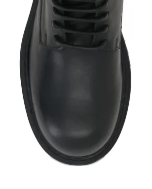 Ann Demeulemeester Skagi レースアップ ラグソール コンバットブーツ ブラック - サムネイル4