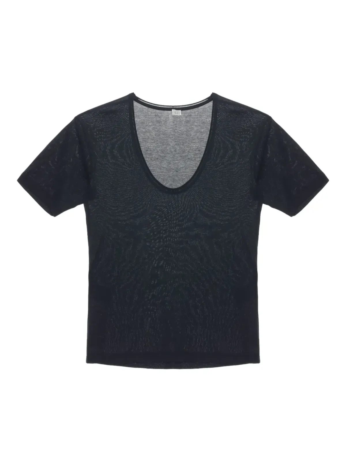 TOTEME スクープネックTシャツ ブラック - 画像1