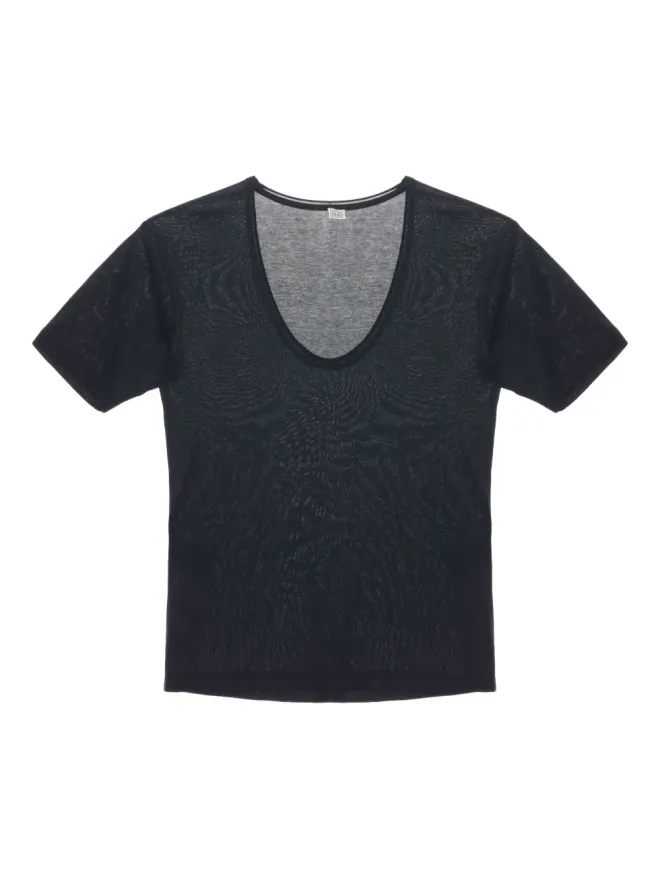 TOTEME TOTEME スクープネックTシャツ ブラックの商品画像