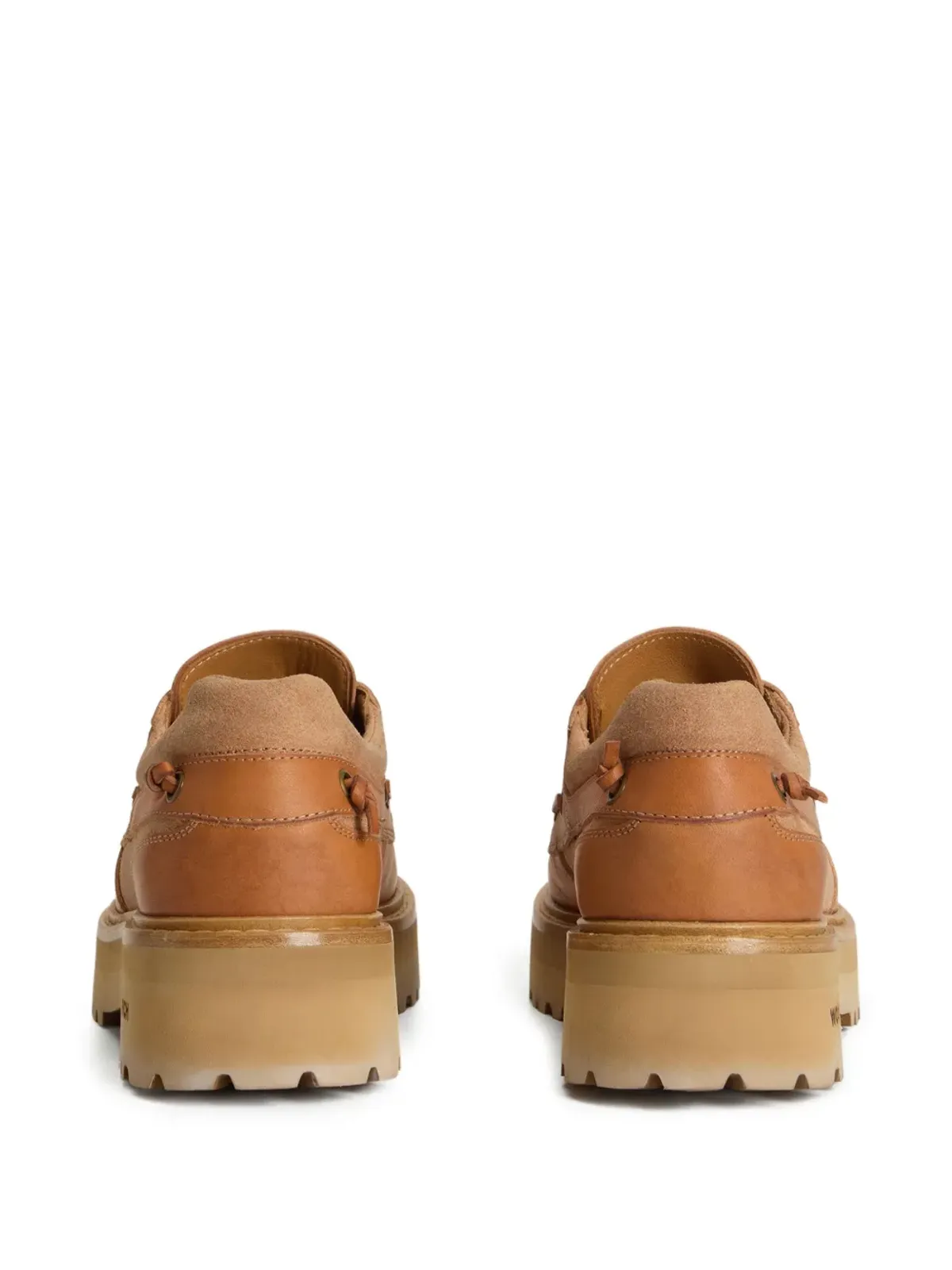 Woolrich レザー・プラットフォーム・ボートシューズ - Brown - 画像3
