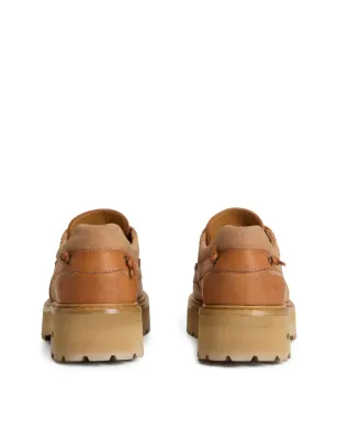 Woolrich レザー・プラットフォーム・ボートシューズ - Brown - サムネイル3