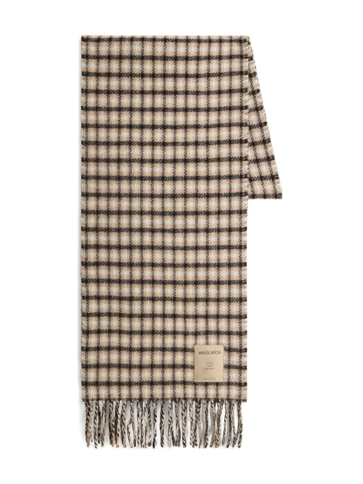 Woolrich チェック柄フリンジスカーフ - 画像3
