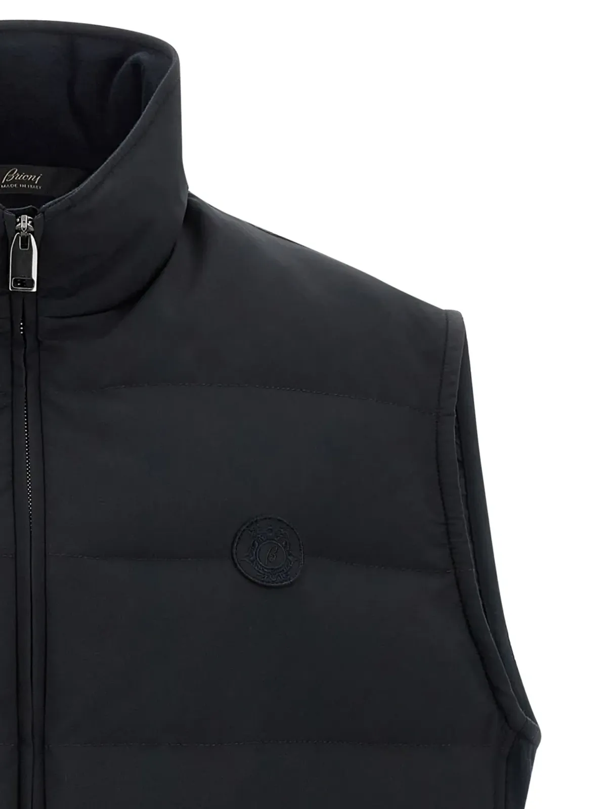 Brioni キルテッド ロゴパッチ ジレ - 画像4