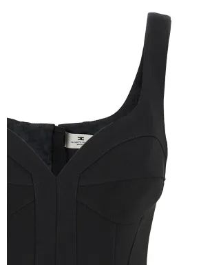 Elisabetta Franchi スイートハートネックライン ジップフロントトップ ブラック - サムネイル3