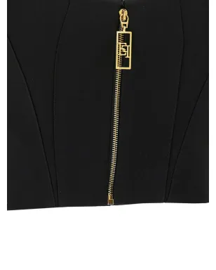 Elisabetta Franchi スイートハートネックライン ジップフロントトップ ブラック - サムネイル4