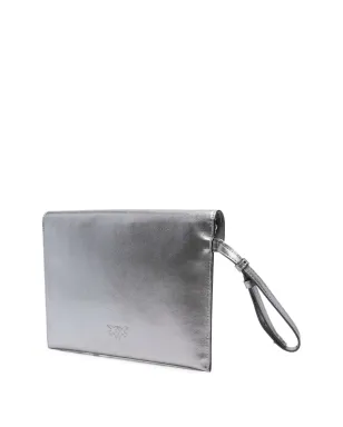 PINKO レザー フラップ クラッチ - グレー - サムネイル3