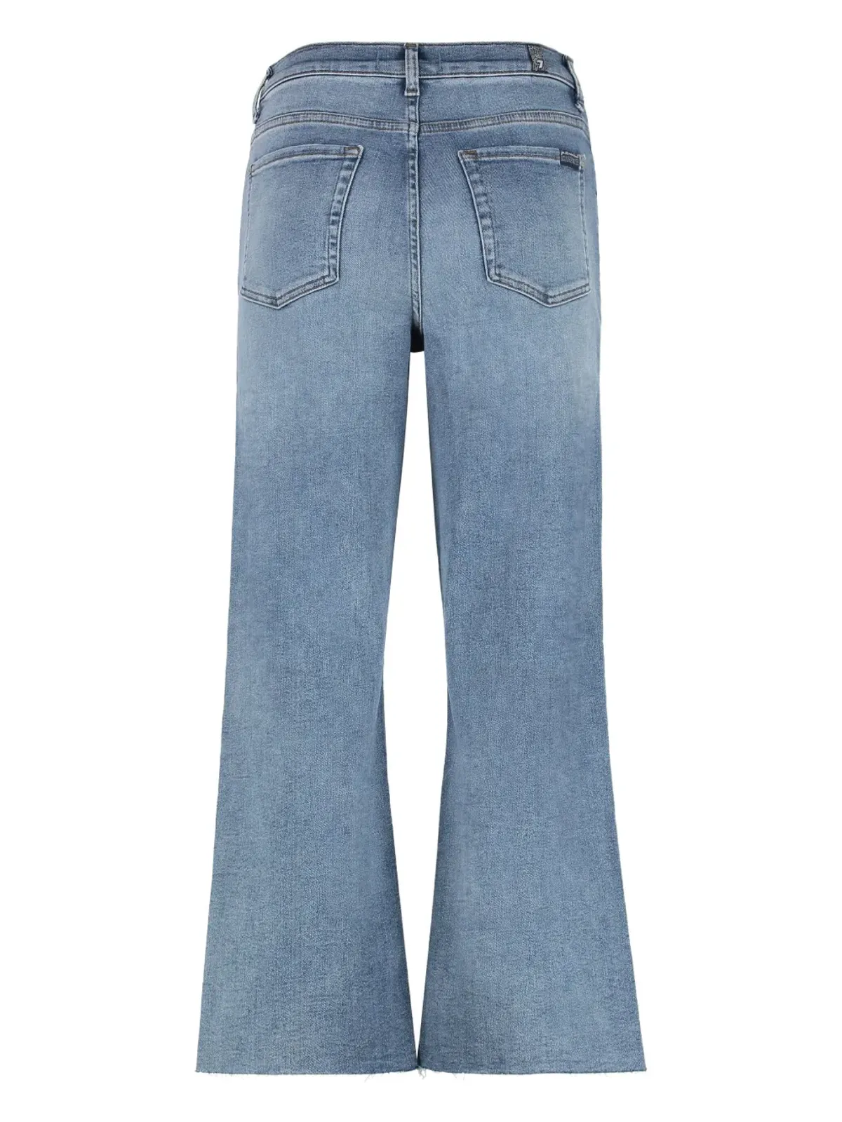 7 For All Mankind Alexa フリンジヘム クロップド ブーツカット ジーンズ - ブルー - 画像2