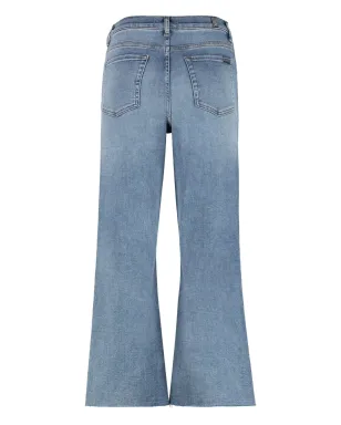 7 For All Mankind Alexa フリンジヘム クロップド ブーツカット ジーンズ - ブルー - サムネイル2