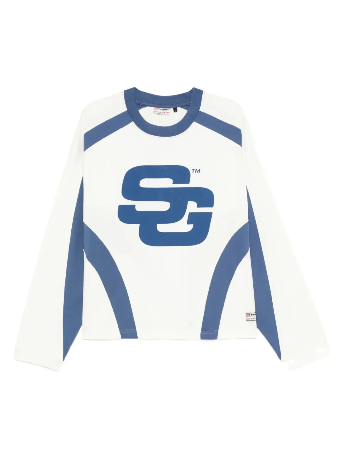 SUMMER GAMES ロゴプリント パネルTシャツ - White - 画像1