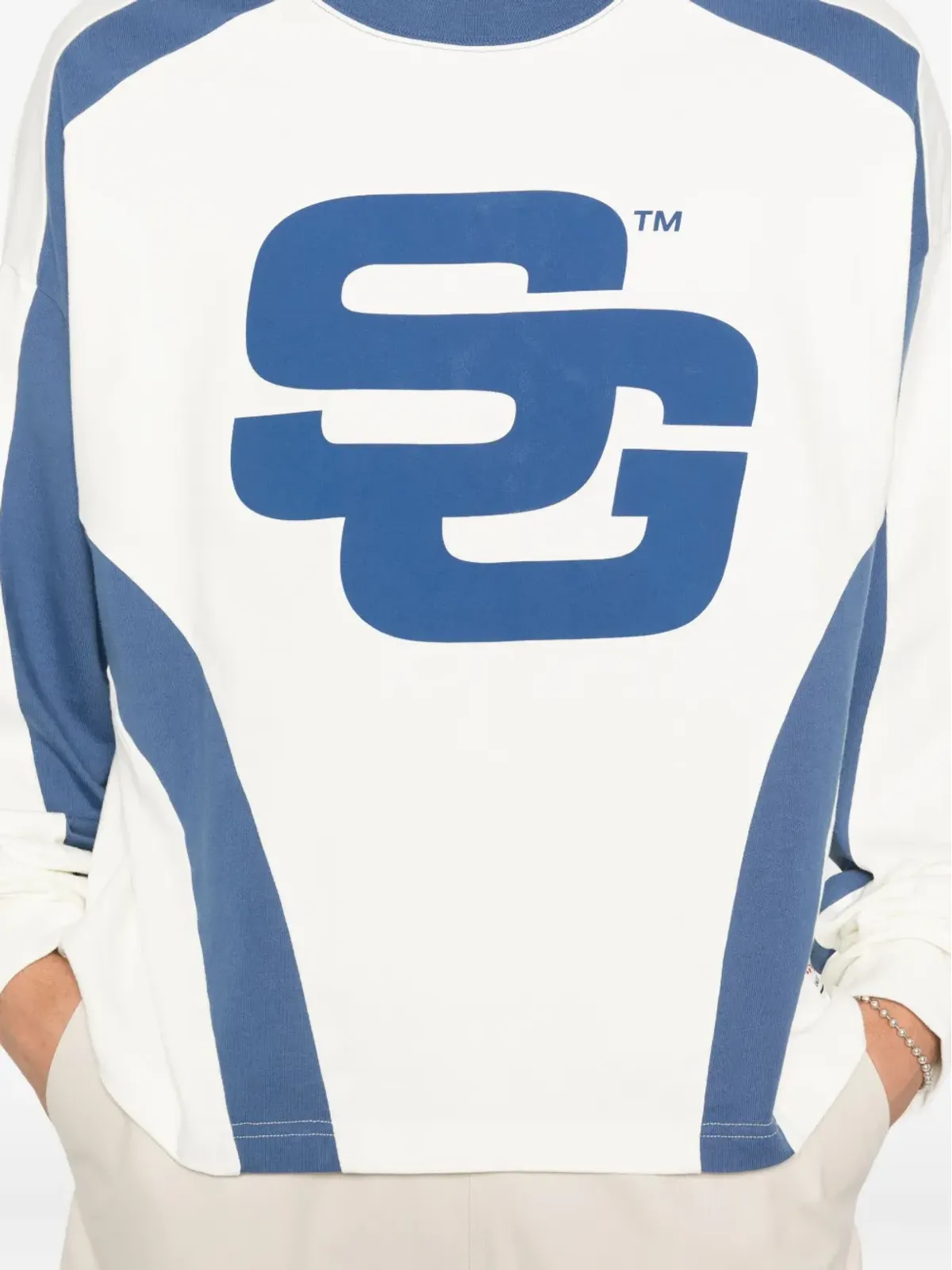 SUMMER GAMES ロゴプリント パネルTシャツ - White - 画像4