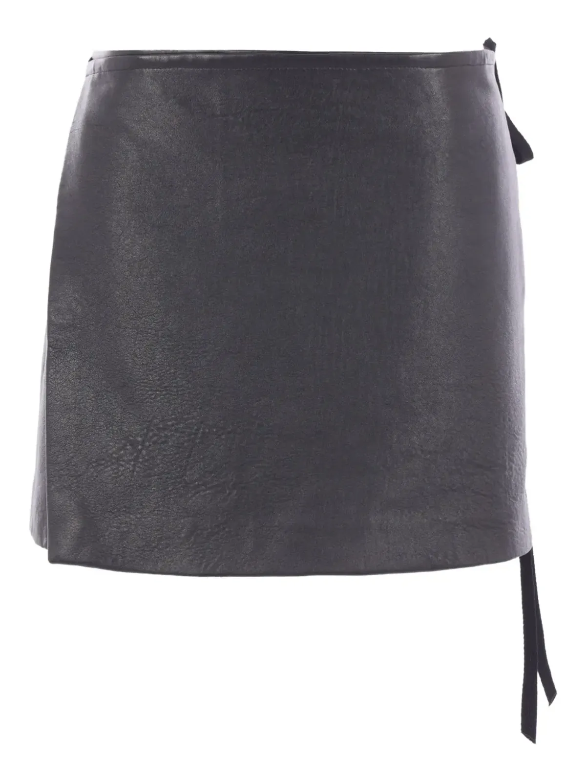 Ann Demeulemeester ジョリエン レースアップ レザー ミニスカート - 画像1