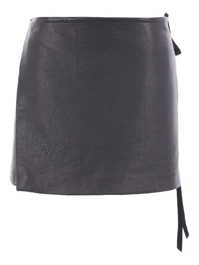 Ann Demeulemeester Ann Demeulemeester ジョリエン レースアップ レザー ミニスカートの商品画像