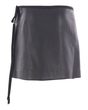 Ann Demeulemeester ジョリエン レースアップ レザー ミニスカート - サムネイル4