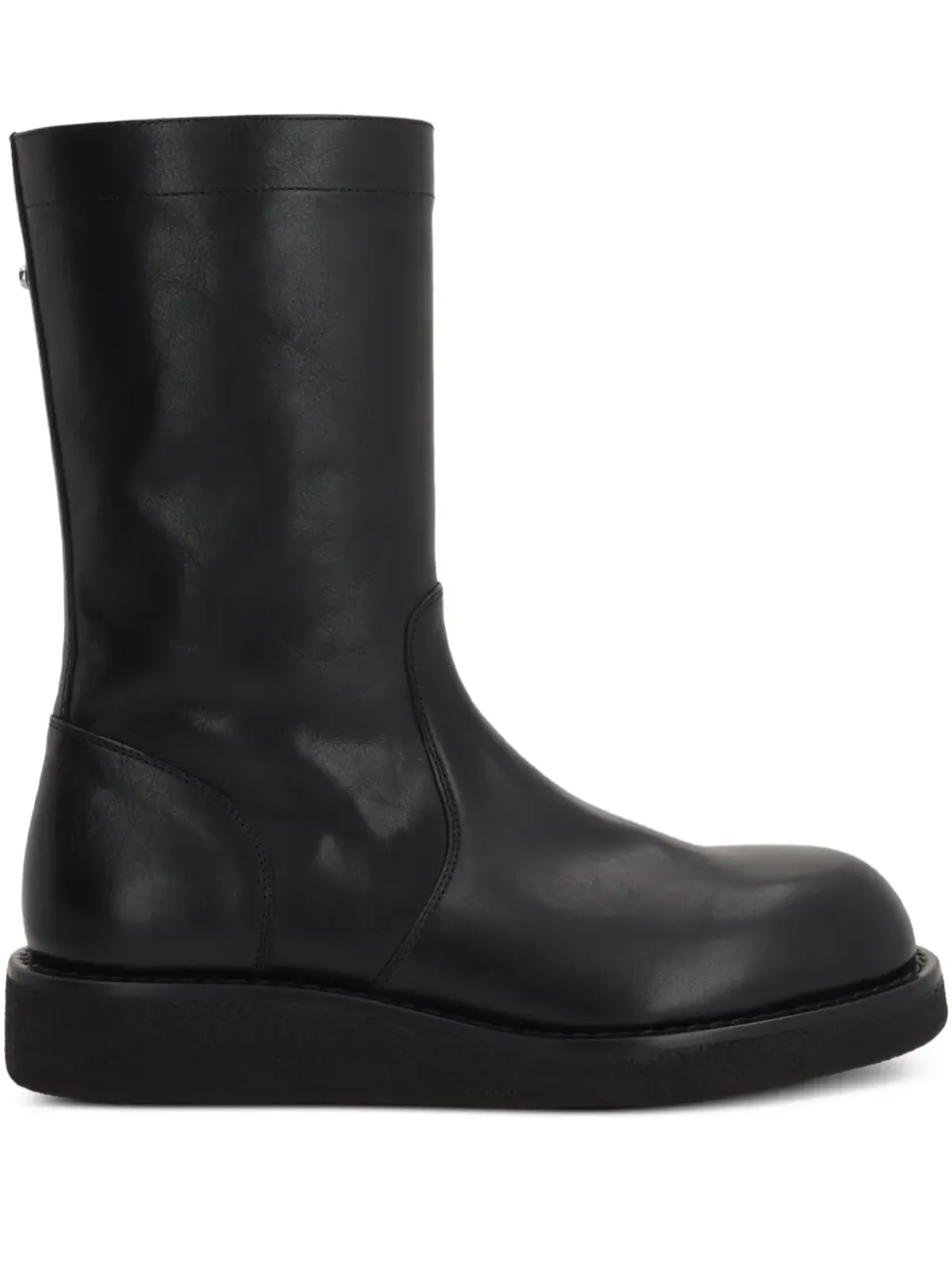 Ann Demeulemeester サイドジップ付き ラウンドトゥ ブーツ - 画像1