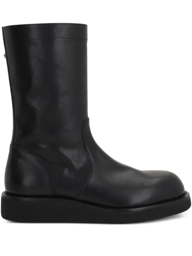 Ann Demeulemeester Ann Demeulemeester サイドジップ付き ラウンドトゥ ブーツの商品画像