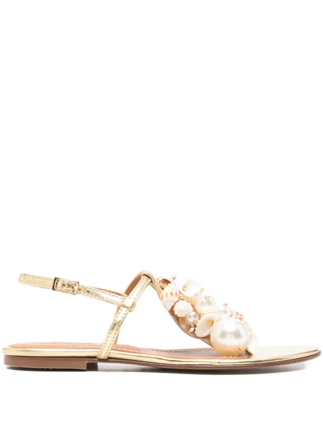 Alameda Turquesa Alameda Turquesa Belizeサンダル - ゴールドの商品画像