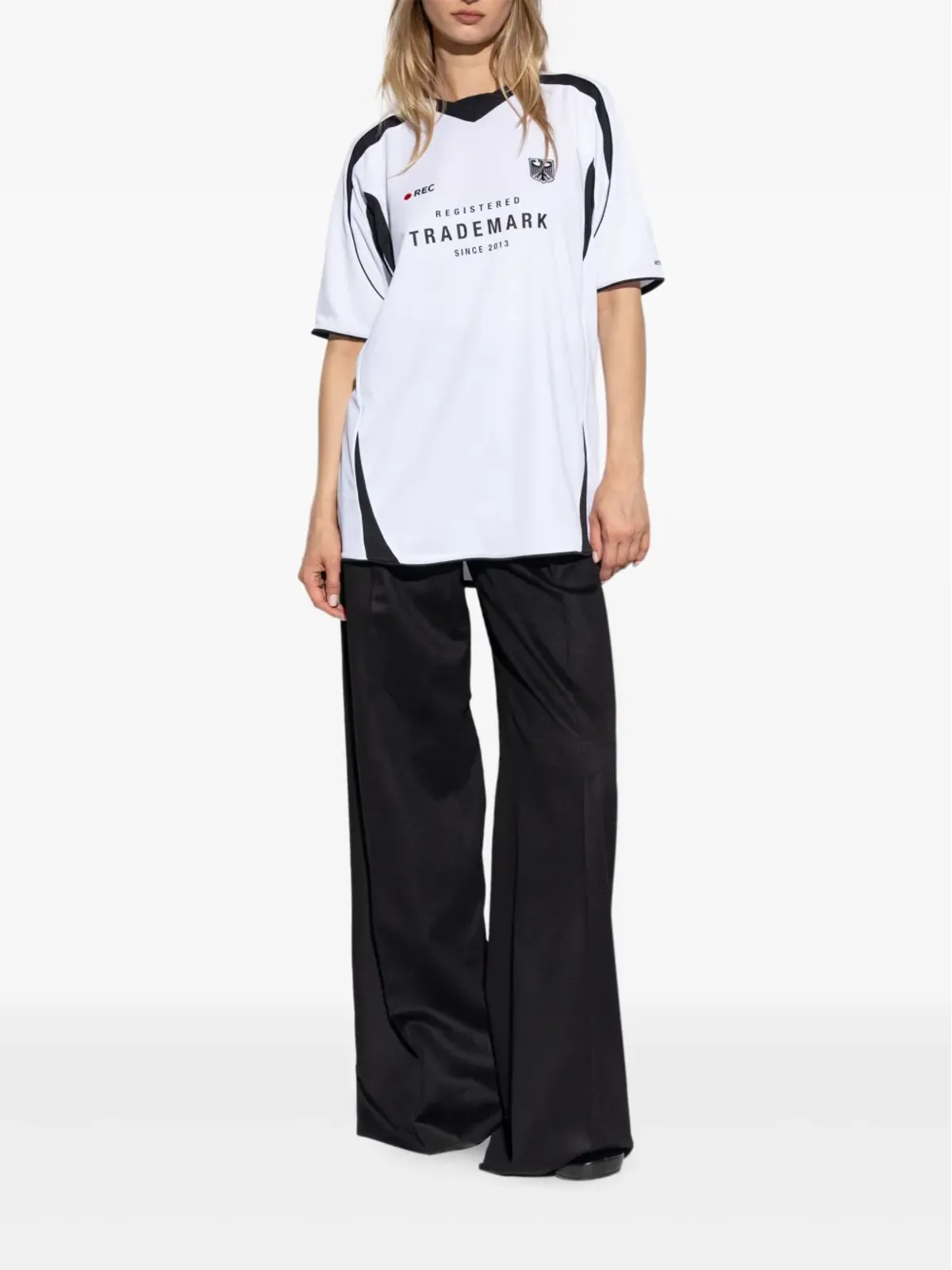 VETEMENTS パネル切替え グラフィックプリントTシャツ（ホワイト） - 画像2