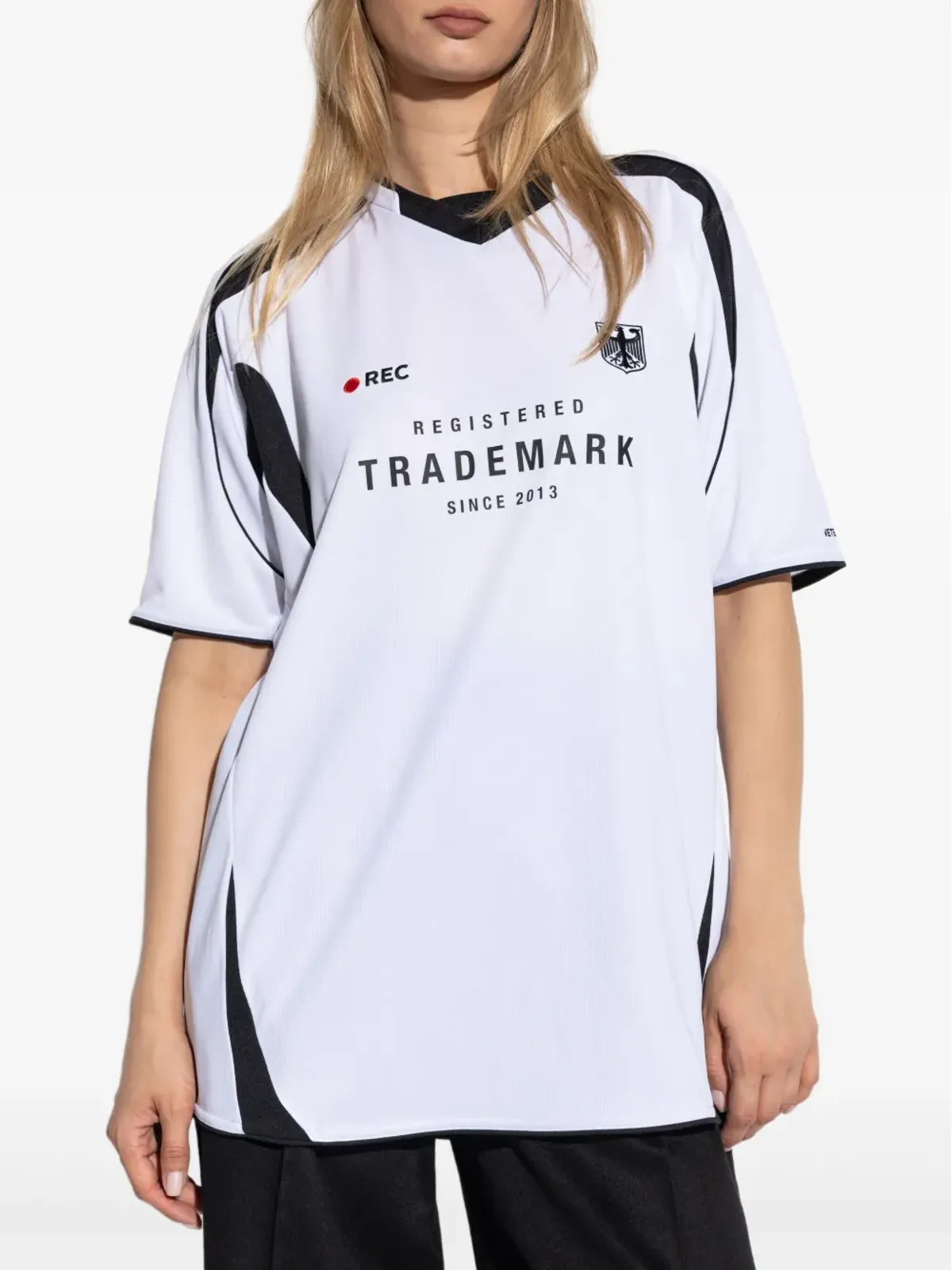 VETEMENTS パネル切替え グラフィックプリントTシャツ（ホワイト） - 画像3