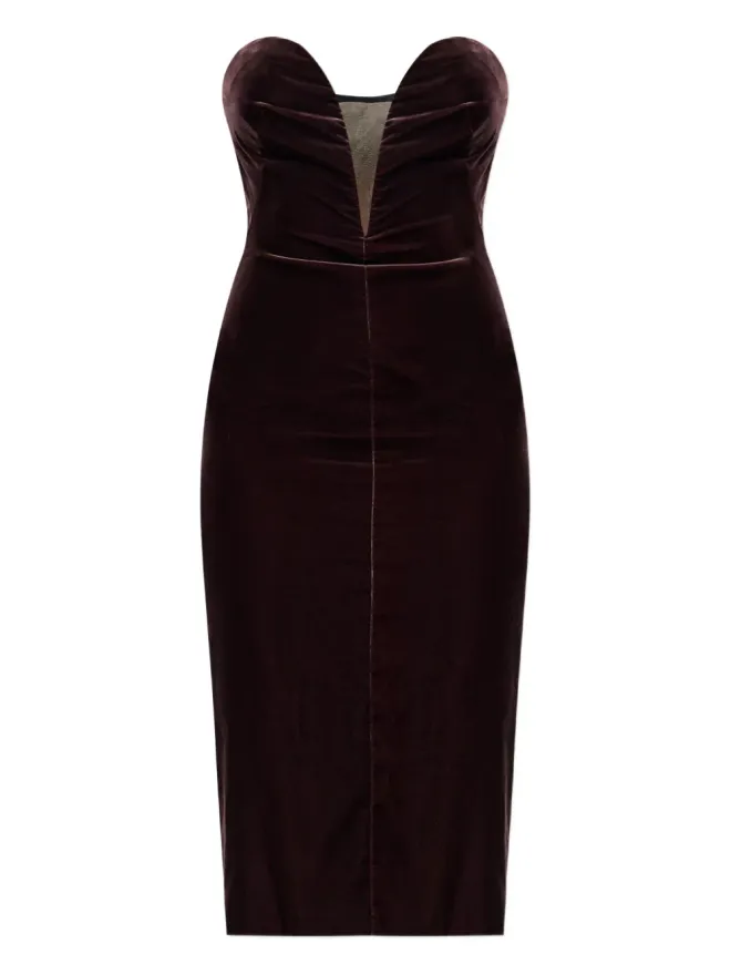 TOM FORD TOM FORD スイートハートネックライン ミディドレスの商品画像