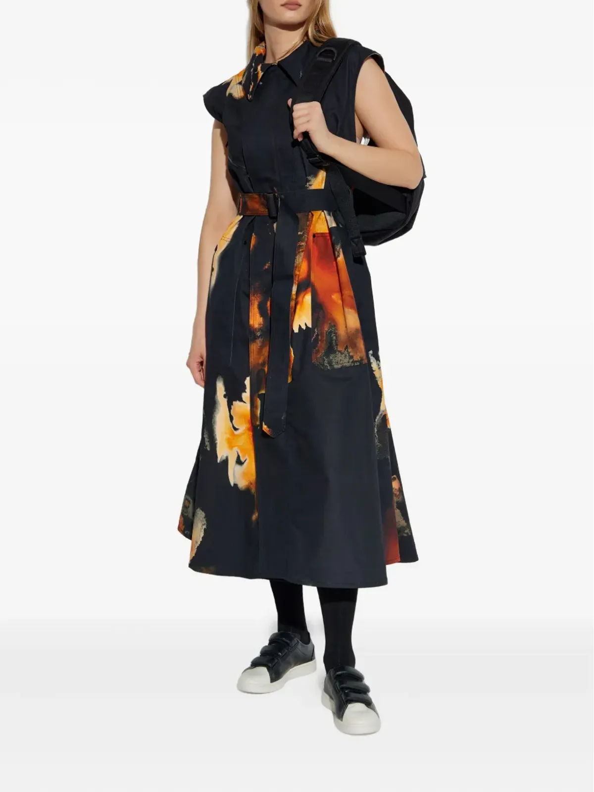Y-3 print belted dress - Black - 画像3