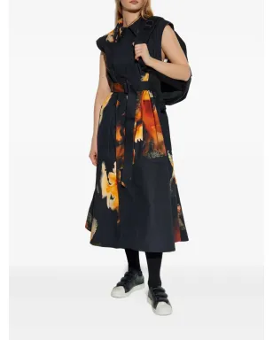 Y-3 print belted dress - Black - サムネイル3