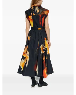 Y-3 print belted dress - Black - サムネイル4