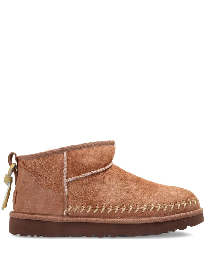 UGG UGG ミニ ビアリッツ スエード・レザー ステッチ ブーツの商品画像