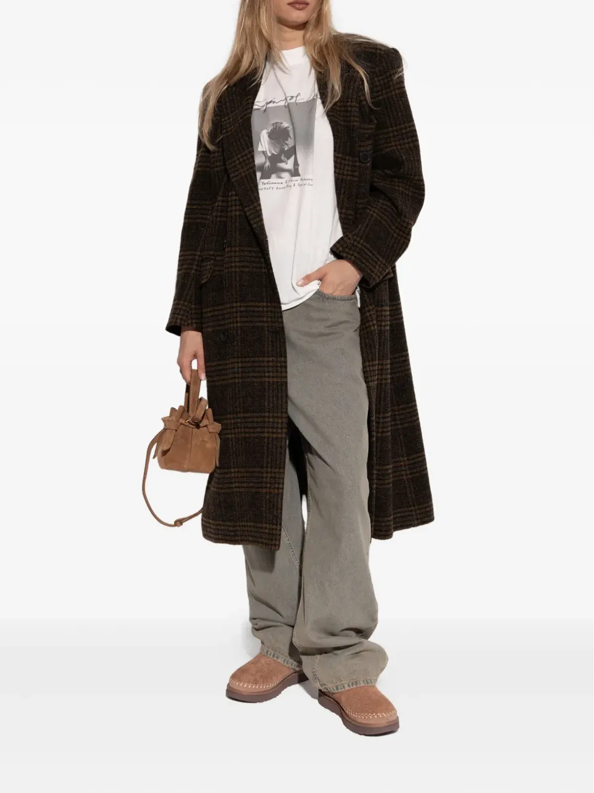 UGG ミニ ビアリッツ スエード・レザー ステッチ ブーツ - 画像5