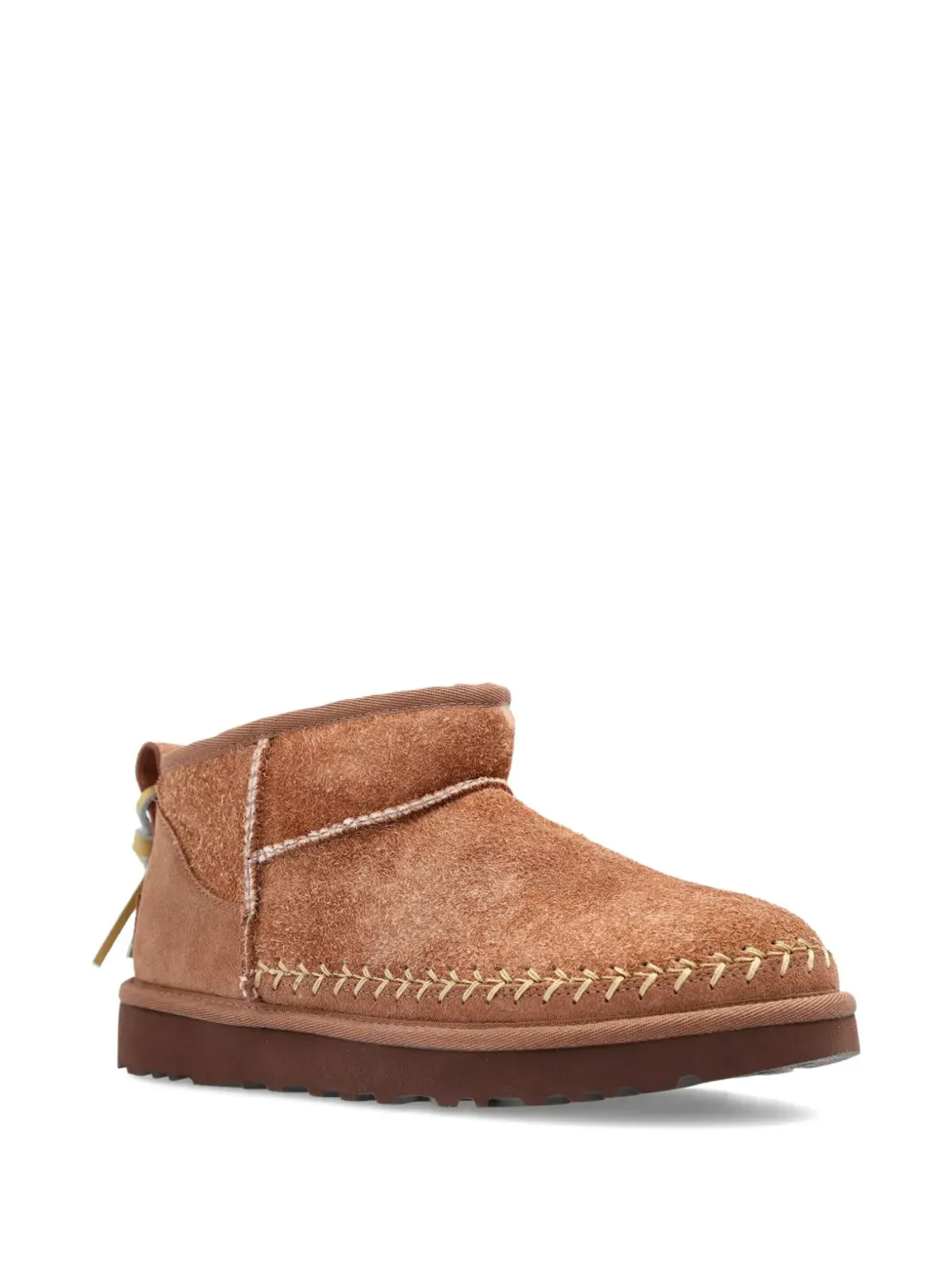 UGG ミニ ビアリッツ スエード・レザー ステッチ ブーツ - 画像2
