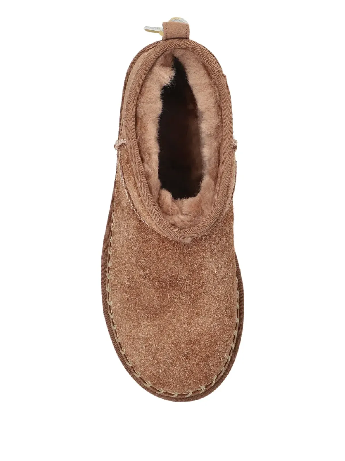 UGG ミニ ビアリッツ スエード・レザー ステッチ ブーツ - 画像3