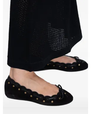ISABEL MARANT バルフィ スカラップアイレット バレエフラット - ブラック - サムネイル5